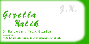 gizella malik business card